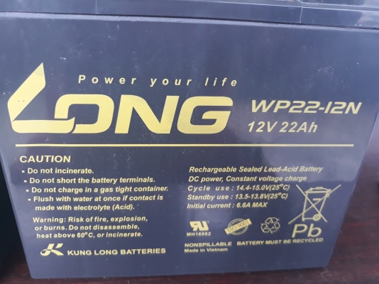 แบตเตอรี่ เจ็ทสกี 12V.22A. ส่งเคอรี่ 100 บาท.