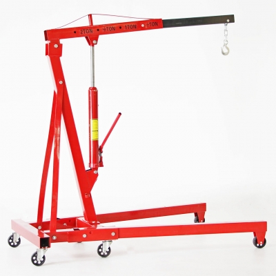 เครนยกเครื่องยนต์ขนาด 2 ตัน แบบพับได้ เหมาะสำหรับอู่ งานซ่อมทั่วไป