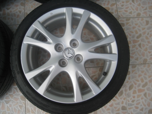 ขายล้อแม็ก Mazda2 16"x6.5" et 50 4รู100 + ยางปี 12 (081-3747940)