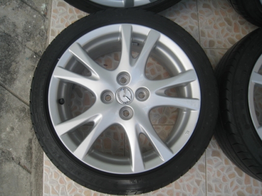 ขายล้อแม็ก Mazda2 16"x6.5" et 50 4รู100 + ยางปี 12 (081-3747940)