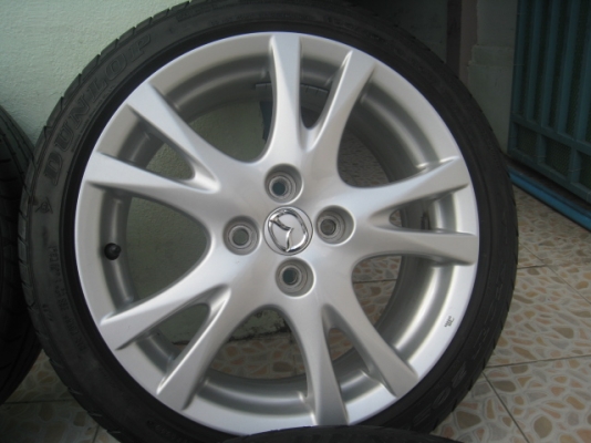 ขายล้อแม็ก Mazda2 16"x6.5" et 50 4รู100 + ยางปี 12 (081-3747940)
