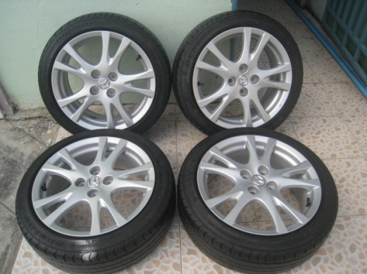 ขายล้อแม็ก Mazda2 16"x6.5" et 50 4รู100 + ยางปี 12 (081-3747940)