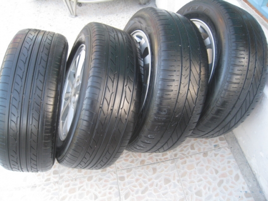 ขายล้อแม็ก Mitsubishi lanser EX 16"x6.5" 5รู114 et+46 + ยาง (081-3747940)