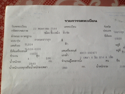 รถอิซูซุ 4 ล้อดั้ม 100 แรงม้า  สนใจติดต่อ 081 - 6079515
