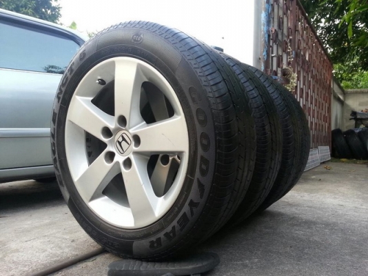 ล้อ16CivicTop 5รู114 + ยาง Goodyear 205/55/16 ปี11 ล้อ16CivicTop 5รู114 + ยาง Goodyear 205/55/16 ปี11