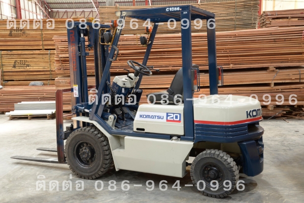 รถยก รถโฟล์คลิฟท์ Forklift นำเข้าญี่ปุ่น 2 ตัน ยกสูง 3 ม. เครื่องเบนซิน เกียร์ออโต้ ยี่ห้อ KOMATSU รุ่น FG20-11