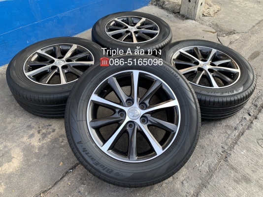 ล้อแม็ก 5รุ114 Toyota Camry Hibrid ขอบ 16 สีเทาหน้าเงา พร้อมยาง 215-60-16 Yokohama ปี 16 แม็กสวย ดอกยางหนา