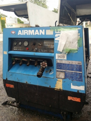 ขาย เครื่องปั๊มลม AIRMAN PDS 265 S เครื่อง Isuzu 4 BD พร้อมใช้งาน สนใจ 0909527888 โจ้