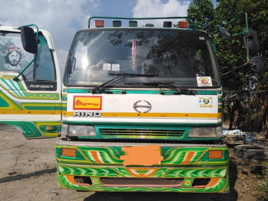 รถบรรทุก 10 ล้อหัวลากพร้อมหาง ยี่ห้อ HINO รุ่น FM221 315 แรงม้า พร้อมหาง 3 เพลา จดทะเบียนปี 2532