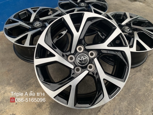 ล้อแม็กป้ายแดง 5รู114 Toyota CHR ขอบ 17 รุ่นใหม่ล่าสุด สีดำปัดเงา สวยกริ๊บ ล้อแม็กป้ายแดง 5รู114 Toyota CHR ขอบ 17 รุ่นใหม่ล่าสุด สีดำปัดเงา สวยกริ๊บ