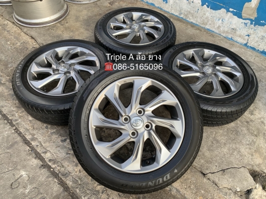 ล้อแม็ก Toyota New Vios ขอบ 15 พร้อมยางใหม่ 185-60-15 Dunlop ปี 19