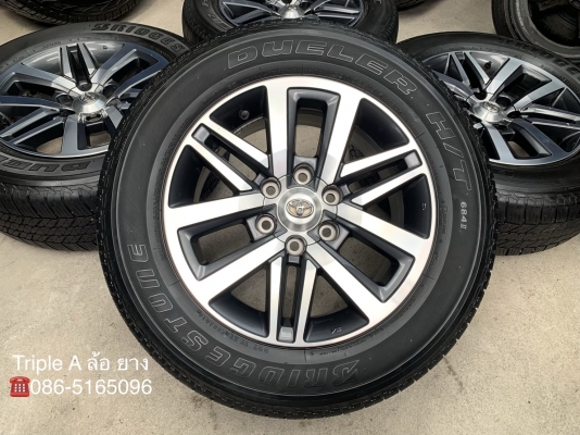 ล้อแม็ก Toyota New Fortuner ขอบ 18 พร้อมยาง 265-60-18 Bridgestone ปี 16 ดอกยางหนา ล้อแม็ก Toyota New Fortuner ขอบ 18 พร้อมยาง 265-60-18 Bridgestone ปี 16 ดอกยางหนา