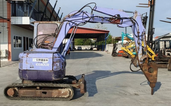 ขายด่วนรถแบคโฮฮิตาชิFX40รุ่นใหม่คอลโทลสั้นน้ำมันปั้มนิ้วดีเทียบเท่าPC40รถนอกสถาพดีพร้อมใช้เพิ่งนำเข้ามายังไม่เคยใช้งานในไทยเลย