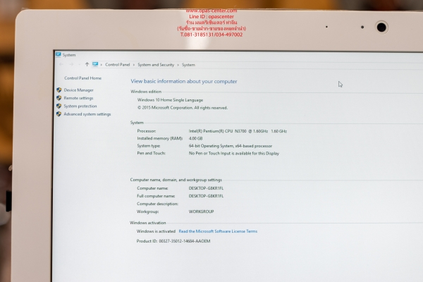 คอมพ์ All in one Lenovo 19.5 นิ้ว CPU N3700 Ram 4GB HDD 1TB อุปกรณ์ครบ