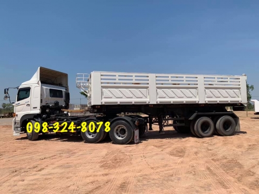 HINO VICTOR FM2P 380 แรง ปี 59 หัวเดิมบาง ยางเต็ม พร้อมหางเซมิดัมพ์สามมิตร ปี 49 ยาว 7.50 เมตร ทะเบี HINO VICTOR FM2P 380 แรง ปี 59 หัวเดิมบาง ยางเต็ม พร้อมหางเซมิดัมพ์สามมิตร ปี 49 ยาว 7.50 เมตร ทะเบี