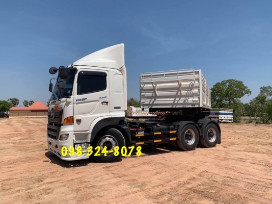 HINO VICTOR FM2P 380 แรง ปี 59 หัวเดิมบาง ยางเต็ม พร้อมหางเซมิดัมพ์สามมิตร ปี 49 ยาว 7.50 เมตร ทะเบี HINO VICTOR FM2P 380 แรง ปี 59 หัวเดิมบาง ยางเต็ม พร้อมหางเซมิดัมพ์สามมิตร ปี 49 ยาว 7.50 เมตร ทะเบี