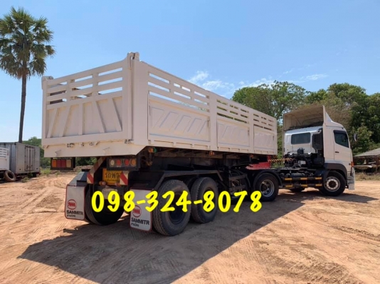 HINO VICTOR FM2P 380 แรง ปี 59 หัวเดิมบาง ยางเต็ม พร้อมหางเซมิดัมพ์สามมิตร ปี 49 ยาว 7.50 เมตร ทะเบี HINO VICTOR FM2P 380 แรง ปี 59 หัวเดิมบาง ยางเต็ม พร้อมหางเซมิดัมพ์สามมิตร ปี 49 ยาว 7.50 เมตร ทะเบี