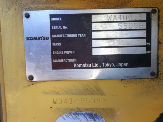 ขาย KOMATSU WA400-3 นำเข้าจากญี่ปุ่น โทร&bull;090-986-2521 อ๊อบ
