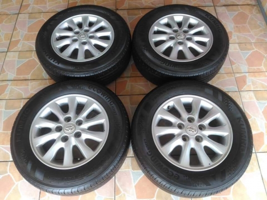 ล้อแม็ก Toyota Innova ขอบ 15*6,ET45,5h114.3 พร้อมยาง Kumho 205 65 15 ผลิตปี 2016 ยางสวย ขายถูกๆ ทั้งชุด 6900.- *** ใส่ฟรี รับเทิร์น รับบัตรเครดิตทุกธนาคาร ส่งได้ทั่วไทย ***