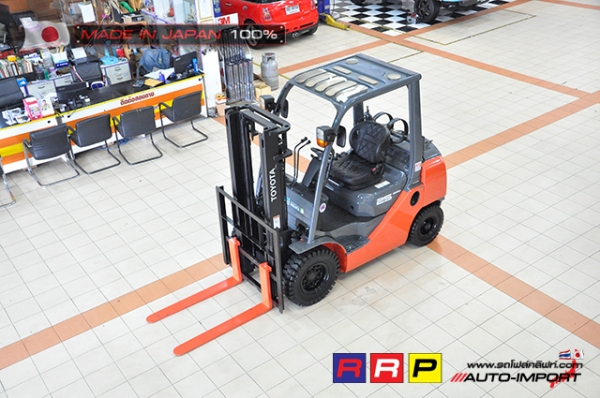 ขายรถโฟล์คลิฟท์มือสอง TOYOTA รุ่น 8FG25-31618 นำเข้าจากประเทศญี่ปุ่น 100\% ไม่เคยใช้งานในไทย ขายรถโฟล์คลิฟท์มือสอง TOYOTA รุ่น 8FG25-31618 นำเข้าจากประเทศญี่ปุ่น 100\% ไม่เคยใช้งานในไทย