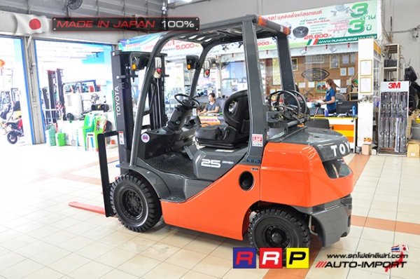 ขายรถโฟล์คลิฟท์มือสอง TOYOTA รุ่น 8FG25-31618 นำเข้าจากประเทศญี่ปุ่น 100\% ไม่เคยใช้งานในไทย ขายรถโฟล์คลิฟท์มือสอง TOYOTA รุ่น 8FG25-31618 นำเข้าจากประเทศญี่ปุ่น 100\% ไม่เคยใช้งานในไทย