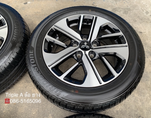 ล้อแม็กป้ายแดง Mitsu Xpender สีดำหน้าเงา ขอบ 16 พร้อมยางป้ายแดง 205-55-16 Bridgestone สวยกริ๊บๆ