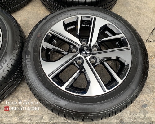 ล้อแม็กป้ายแดง Mitsu Xpender สีดำหน้าเงา ขอบ 16 พร้อมยางป้ายแดง 205-55-16 Bridgestone สวยกริ๊บๆ