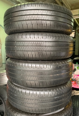 ล้อแม็กป้ายแดง Toyota Yaris Ativ ขอบ 15 สีเทาหน้าเงา พร้อมยางป้ายแดง 185-60-15 Dunlop แม็กสวยกริ๊บ ดอกยางมีตุ่ม