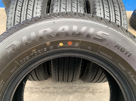 ยางป้ายแดง 205-70-15 Bridgestone ดอกเต็ม ตุ่มเด้งๆ