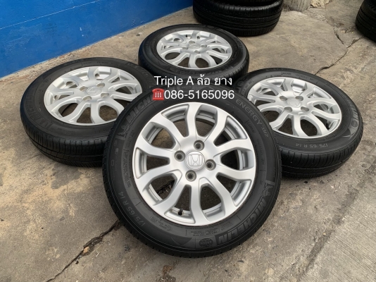ล้อแม็ก Honda Brio Amaze ขอบ 14 พร้อมยาง 175-65-14 Michelin ปี 15