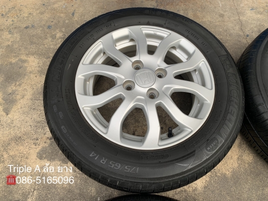 ล้อแม็ก Honda Brio Amaze ขอบ 14 พร้อมยาง 175-65-14 Michelin ปี 15