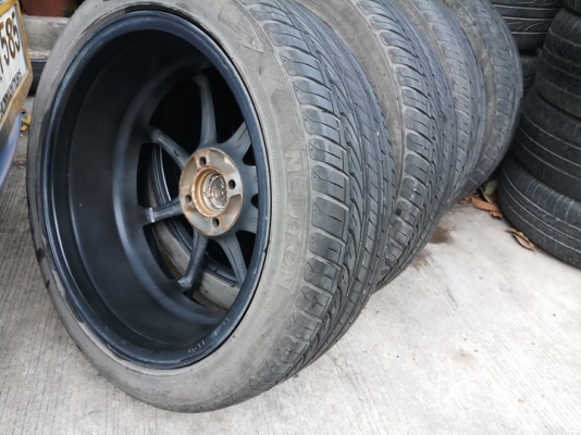 มูเก้น ขอบ17 4x100 off45 พร้อมยาง 205 45 17 ปี16 city jazz vios yaris swif march almera ใส่ได้ มูเก้น ขอบ17 4x100 off45 พร้อมยาง 205 45 17 ปี16 city jazz vios yaris swif march almera ใส่ได้