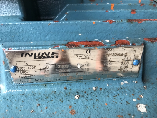 ขายชุดปั๊มน้ำหอยโข่ง Calpeda 10HP. 380V made in Italy ขนาดเข้า 2.5นิ้ว ออก 2นิ้ว แรงดันสูง สภาพสวยใหม่มาก หมุนนิ่ม พร้อมใช้งาน