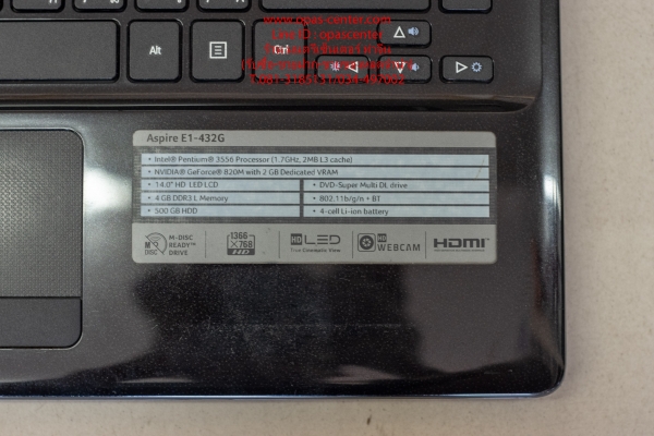 โน้ตบุ๊ค Acer รุ่น E1-432 Penium Ram4G HDD500GB ที่ชาร์ท กระเป๋า สภาพดี