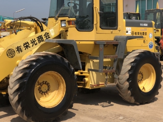 ขายรถตักล้อยาง KOMATSU WA100-3E นำเข้าเองจากญี่ปุ่น สภาพสวยพร้อมใช้ มีVDOการทำงานครับ