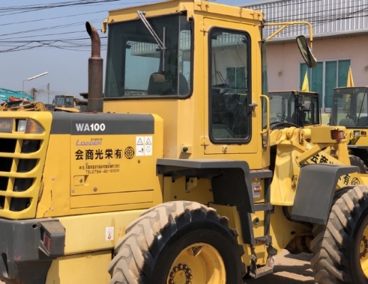 ขายรถตักล้อยาง KOMATSU WA100-3E นำเข้าเองจากญี่ปุ่น สภาพสวยพร้อมใช้ มีVDOการทำงานครับ