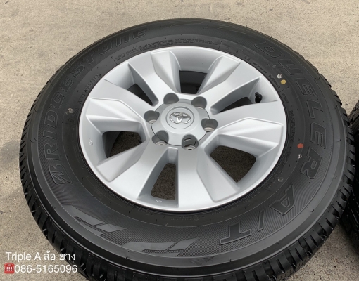 ล้อแม็กป้ายแดง Toyota Revo ขอบ 17 พร้อมยางใหม่ป้ายแดง 265-65-17 Bridgestone ปี 19 สดใหม่ สวยกริ๊บๆ ล้อแม็กป้ายแดง Toyota Revo ขอบ 17 พร้อมยางใหม่ป้ายแดง 265-65-17 Bridgestone ปี 19 สดใหม่ สวยกริ๊บๆ