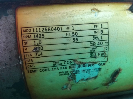 มอเตอร์ Franklin Electric ขนาด 1 แรง ไฟ 220V รอบ 1425 rpm