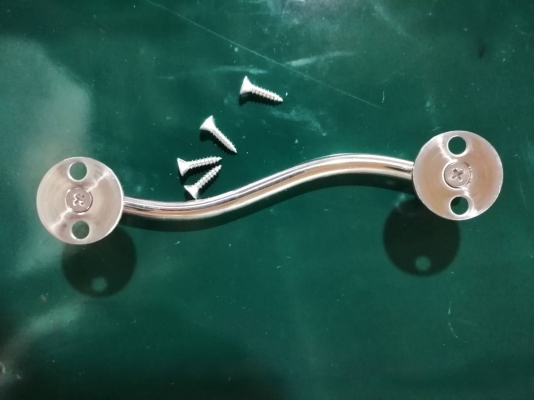 มือจับแสตนเลสตัวเอส เกรด 304  พร้อมสกรู