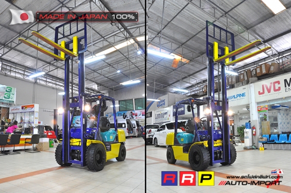 ขายรถโฟล์คลิฟท์มือสอง KOMATSU รุ่น FG30C-12-546366 นำเข้าจากประเทศญี่ปุ่น 100\% ไม่เคยใช้งานในไทย