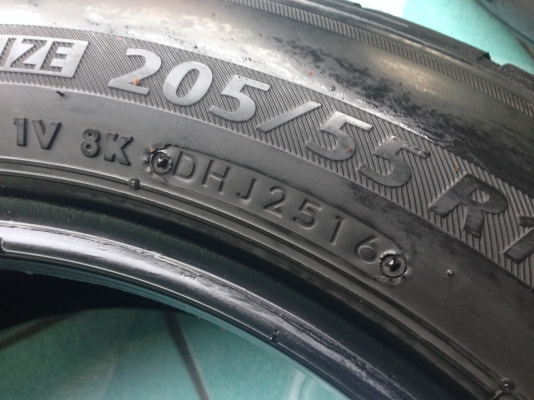 ยาง205 55 r16 2เส้น Bridgestone ปี16