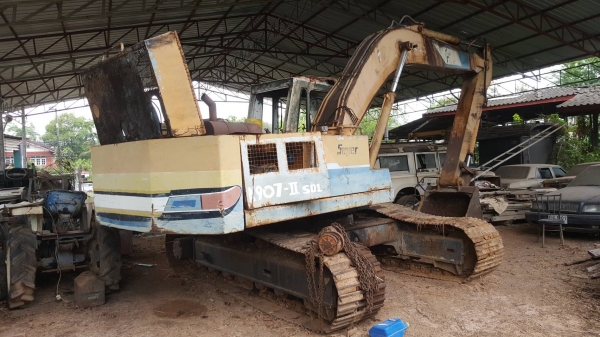 ขายตามสภาพ แบคโฮ KOBELCO 907 รถจอดไว้นานแล้ว เครื่องสตาร์ทติด ปั้มดี ช่วงล่างสวย เอกสารใบซื้อขาย