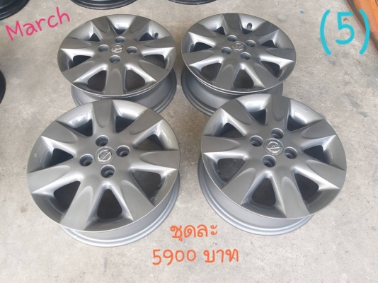 ขายล้อแม็ก vios, yaris, jazz, march 15"  ส่งทำสีมาใหม่