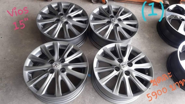 ขายล้อแม็ก vios, yaris, jazz, march 15"  ส่งทำสีมาใหม่