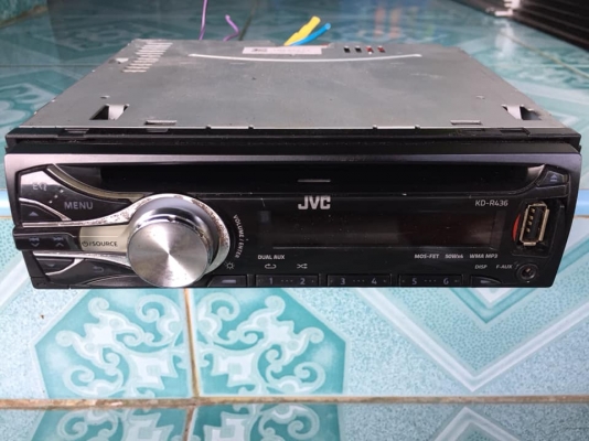 ฟร้อนJVC KD R436 ขาย 1250 บาท ใช้งานปกติทุกชิ้น สนใจ0892425454 อยู่สระบุรี