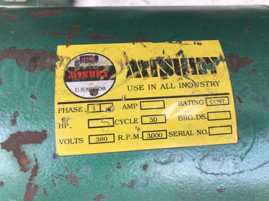 ( เหลือ 1ตัวครับ )ขายมอเตอร์ขัดเงา-เจียร์ Misury 5HP. 380V รุ่นใหญ่ ทนงานหนัก สภาพสวยหมุนนิ่ม พร้อมใ