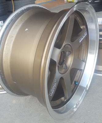 ล้อมือ2 TE37ขอบ18 งานTNP 5รู114 กว้าง9.5+10.5  4 ล้อ