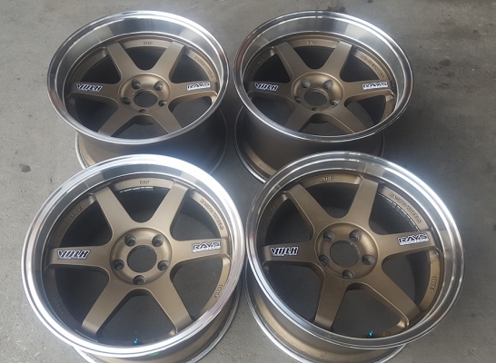 ล้อมือ2 TE37ขอบ18 งานTNP 5รู114 กว้าง9.5+10.5  4 ล้อ