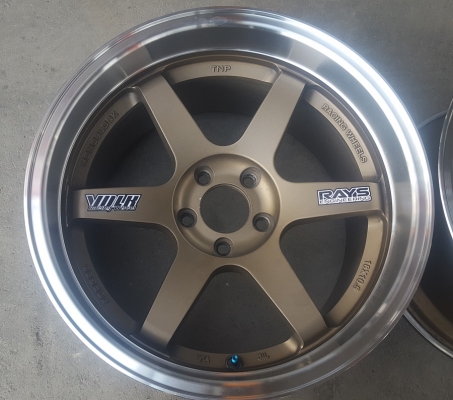 ล้อมือ2 TE37ขอบ18 งานTNP 5รู114 กว้าง9.5+10.5  4 ล้อ