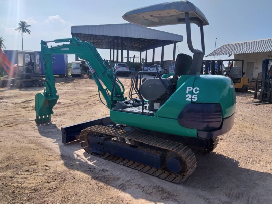 ขายรถแมคโค KOMATSU PC25-1  แทรคเหล็ก คอนโทรลสั้น มีไปบ์ปิ้ง ติอต่อ 098-7962549
